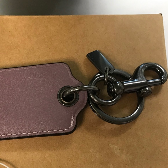 Coach Key Chain Bottle Opener Gun Metal Purple Mauve Detatchable Multifunctional - Picture 4 of 8